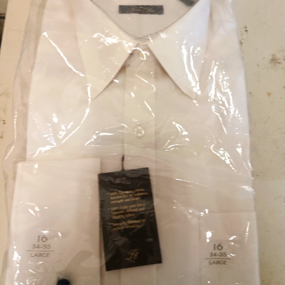 NWT Men's Eceu Color Tasso Elba Cufflink Dress Shirt Size 16x35/35